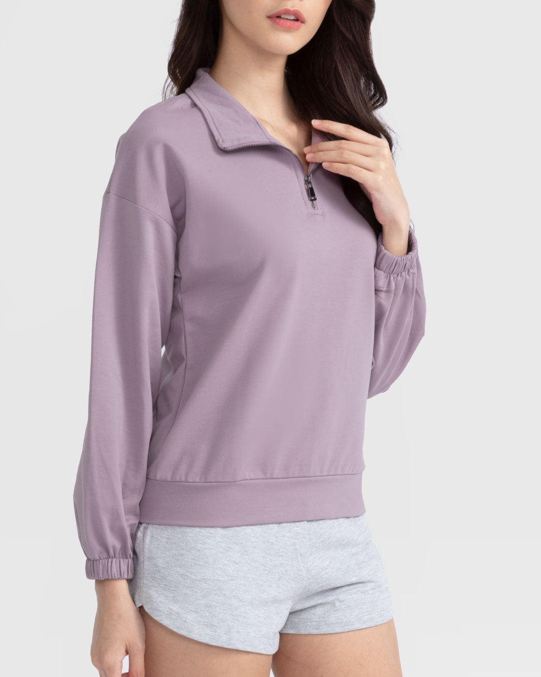 Women Half Zip Turtleneck Sweater