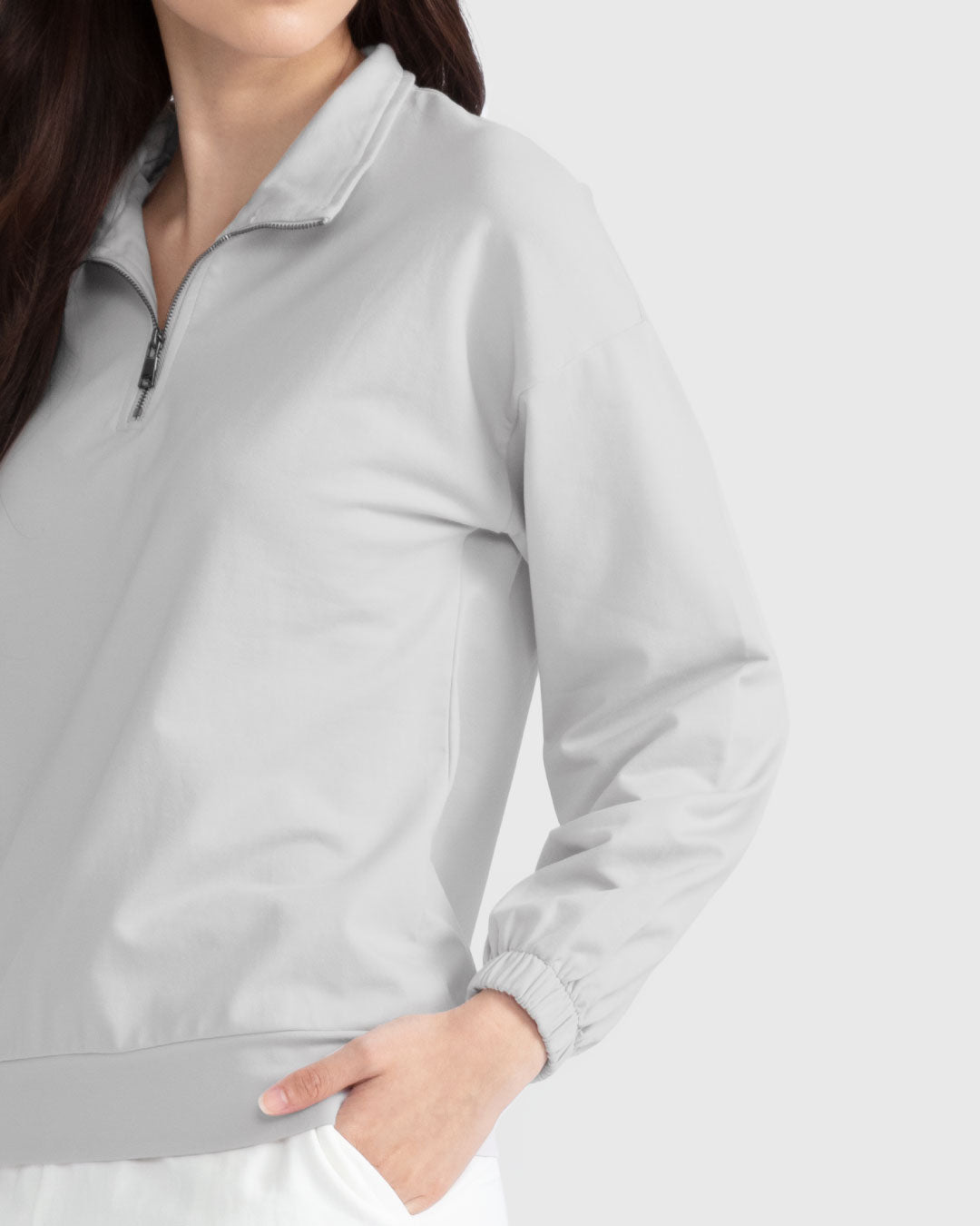 Women Half Zip Turtleneck Sweater