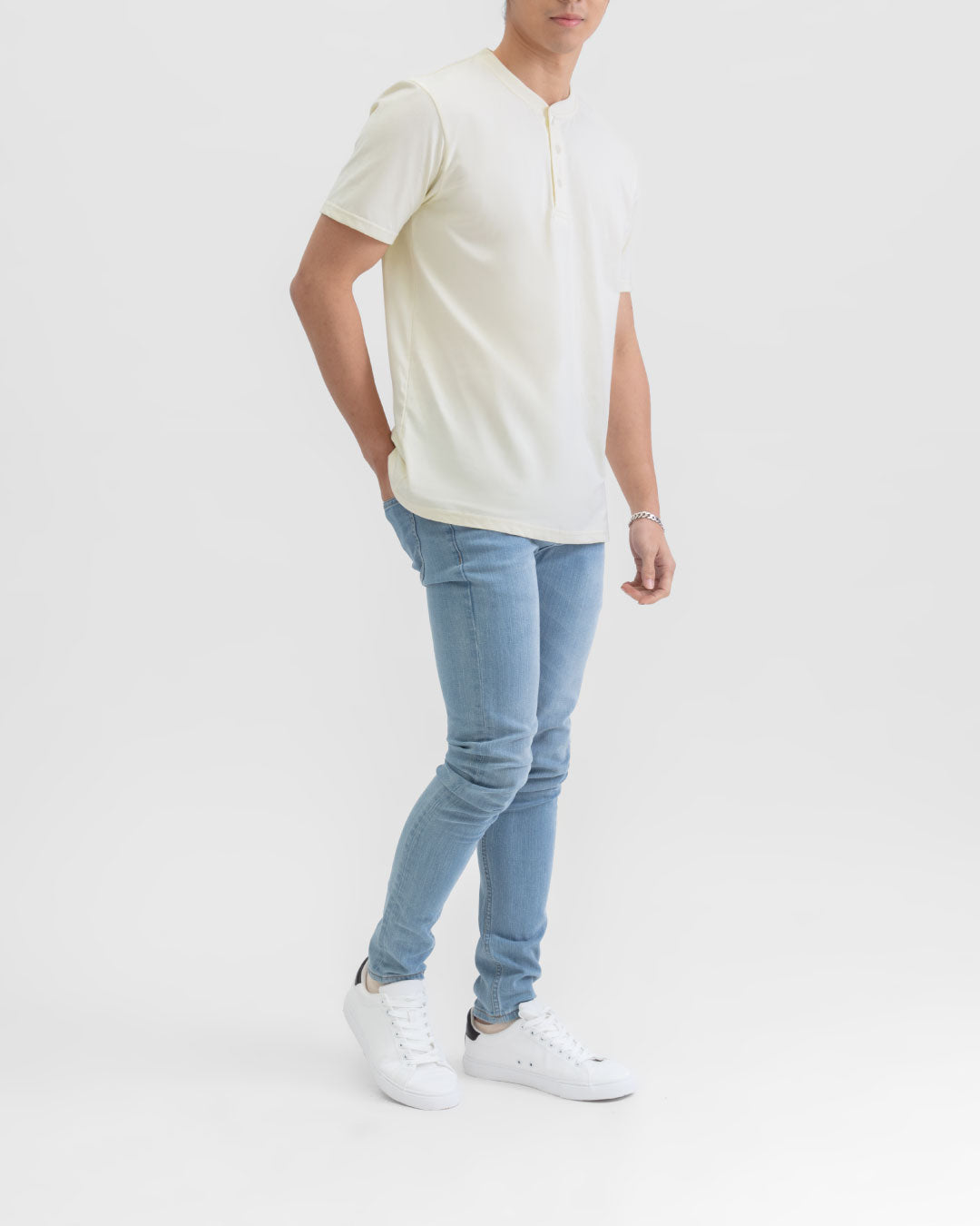 Men Short Sleeve Henley Tee