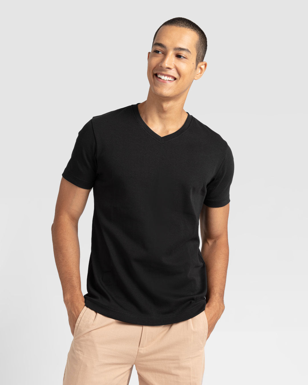 Men Premium Cotton V-Neck Tee