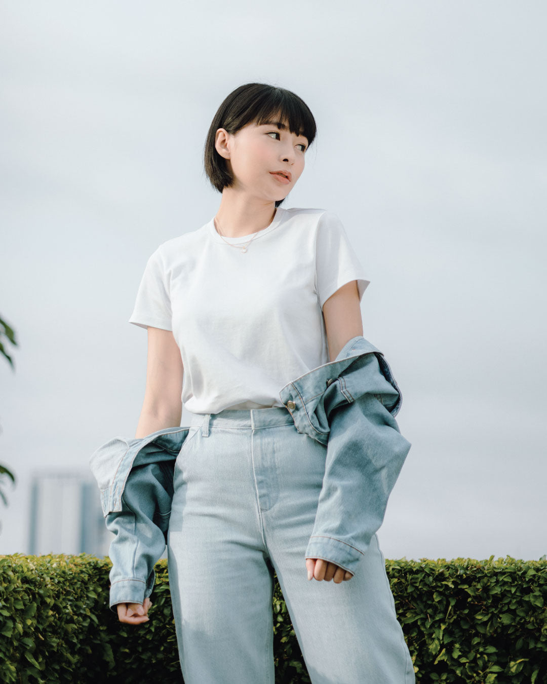 Women Premium Weight Cotton Crew Neck Tee (Essential)