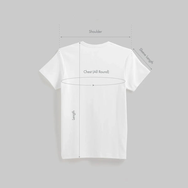 Size chart for Women Premium Weight Cotton Crew Neck Tee (New Colour)