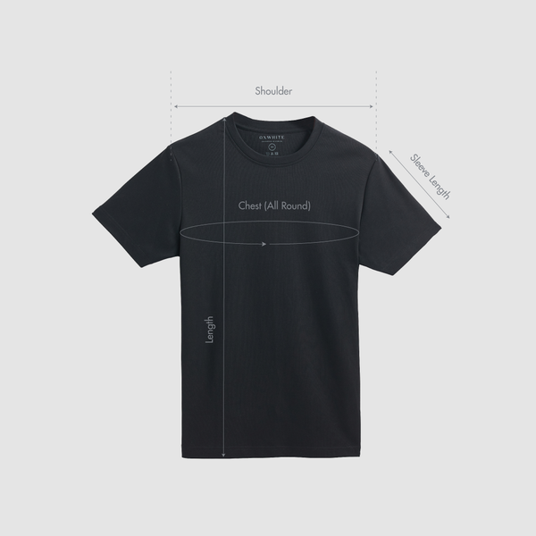 Size chart for Men Premium Weight Cotton Crew Neck Tee (Essential)