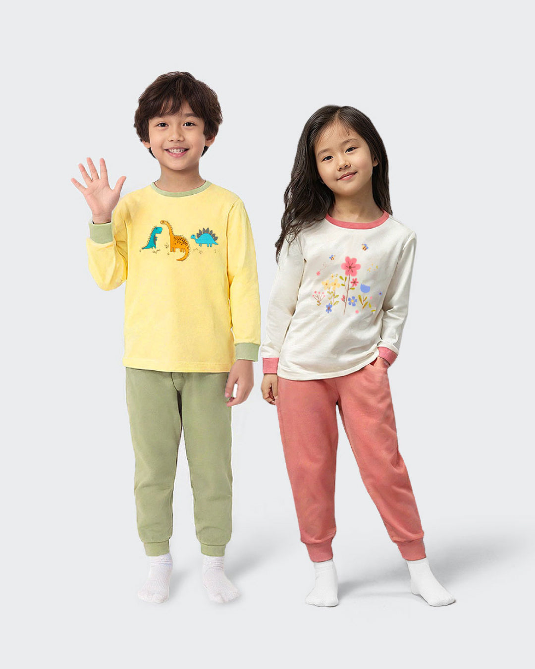 Kids Half Print Pyjamas Set