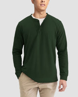 Men Long Sleeve Henley Tee