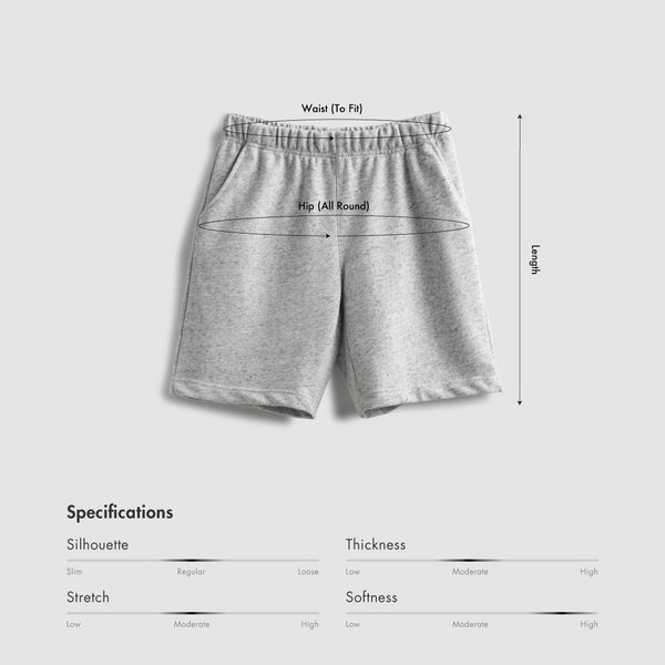 Size chart for Men Regular Fit Soft Shorts