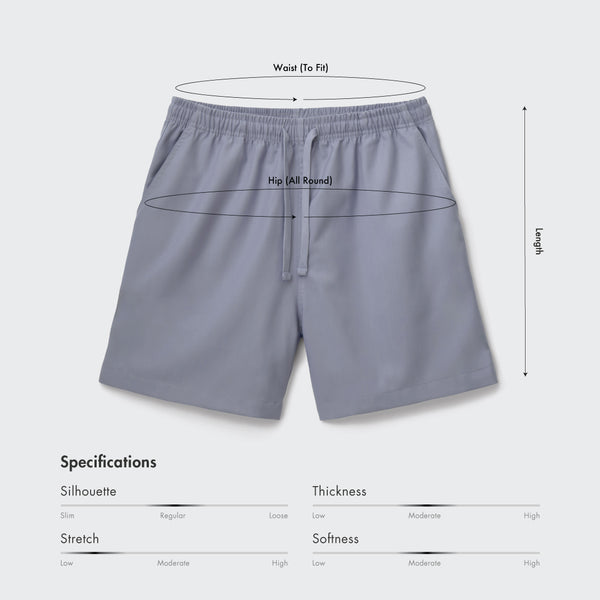 Size chart for Men DailyLite Shorts