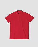 Men Mandarin Collar Slim Fit Polo Tee