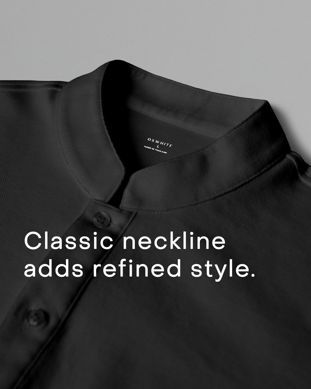 Men Mandarin Collar Slim Fit Polo Tee