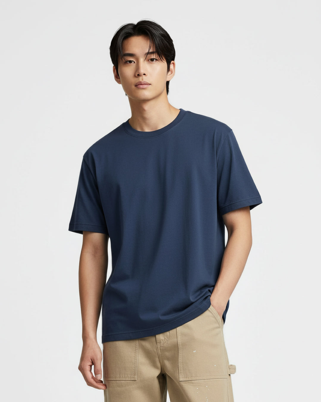 Men Regular Fit Basic Tee