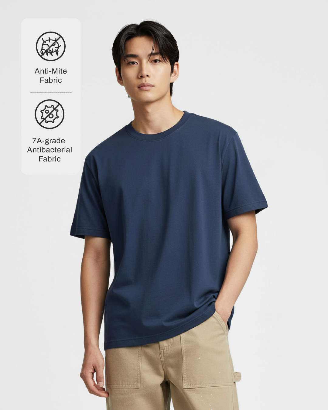 Men Regular Fit Basic Tee