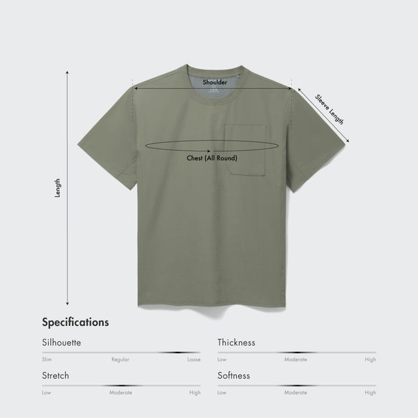 Size chart for Men Oversized Nylon Top