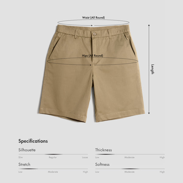 Size chart for Men Regular Fit Bermuda Shorts