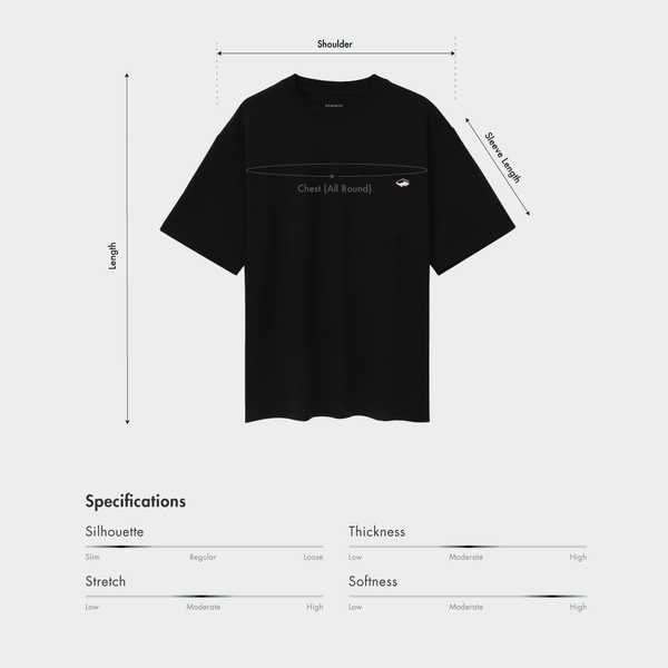 Size chart for Men Round Neck Oversized Graphic Tee