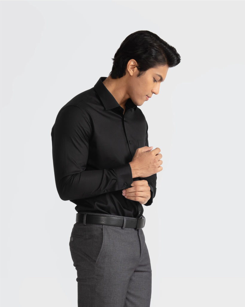 Men Slim Fit Long Sleeve Formal Pocket Shirt OXWHITE men-slim-fit-long-sleeve-formal-pocket-shirt-oxwhite