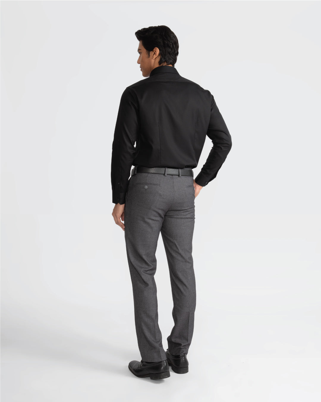 Men Slim Fit Long Sleeve Formal Pocket Shirt