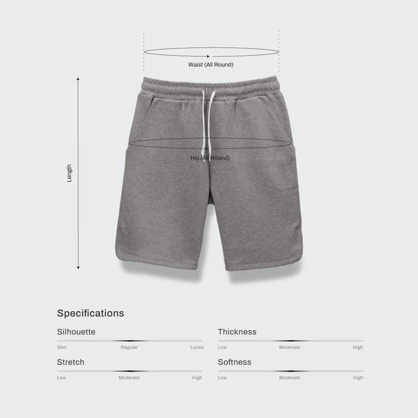 Size chart for Men Street Comfort Shorts