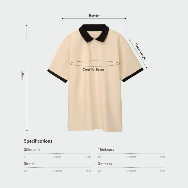 Size chart for Men Urban Polo Tee
