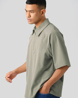 Men Oversized Nylon Polo Tee