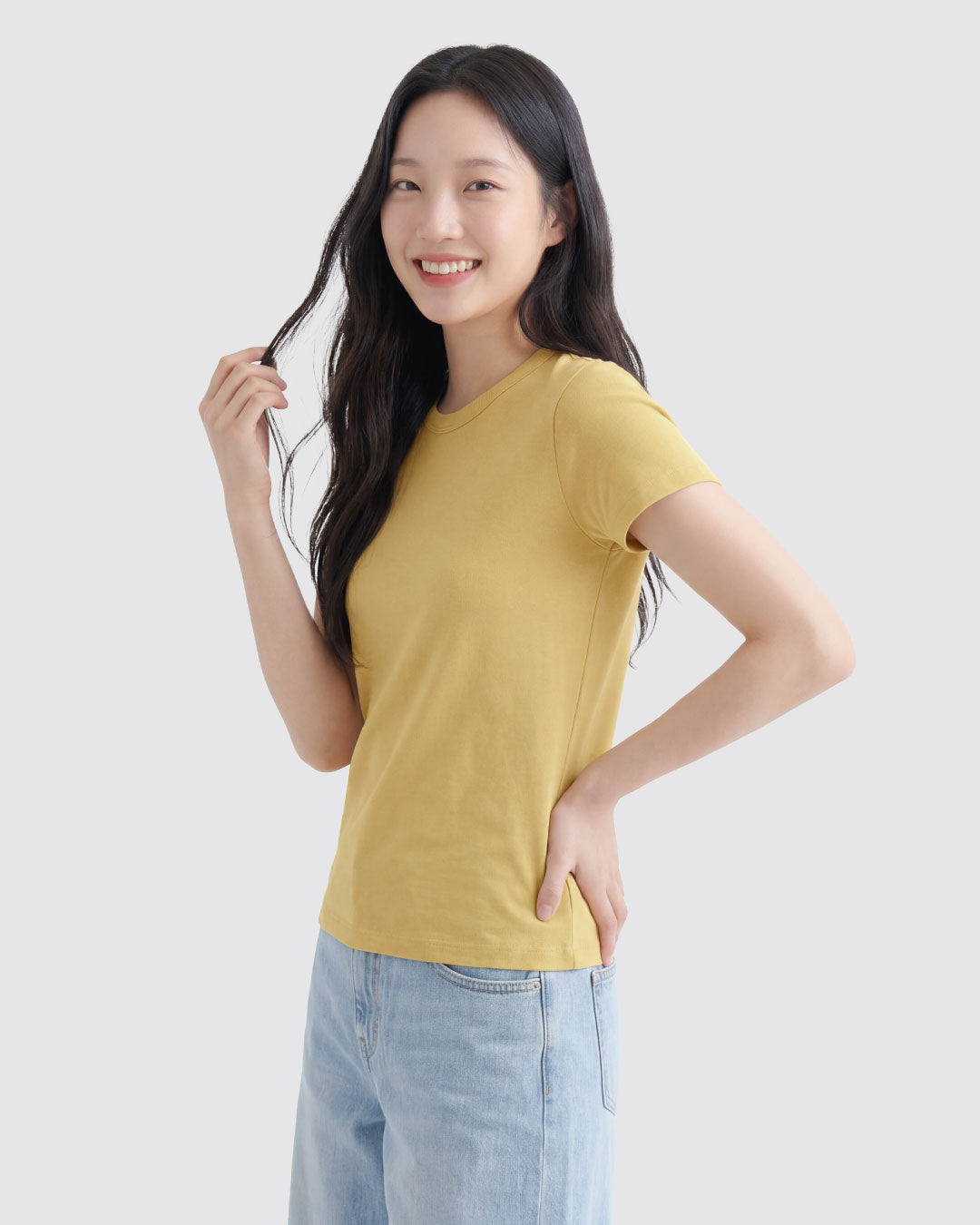 Women Premium Weight Cotton Crew Neck Tee (New Colour)