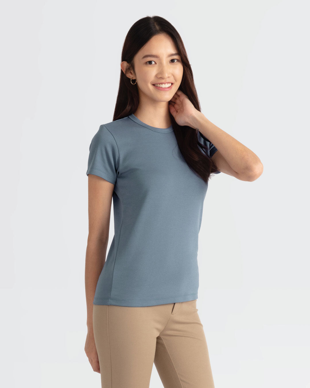 Women Premium Weight Cotton Crew Neck Tee (New Colour)