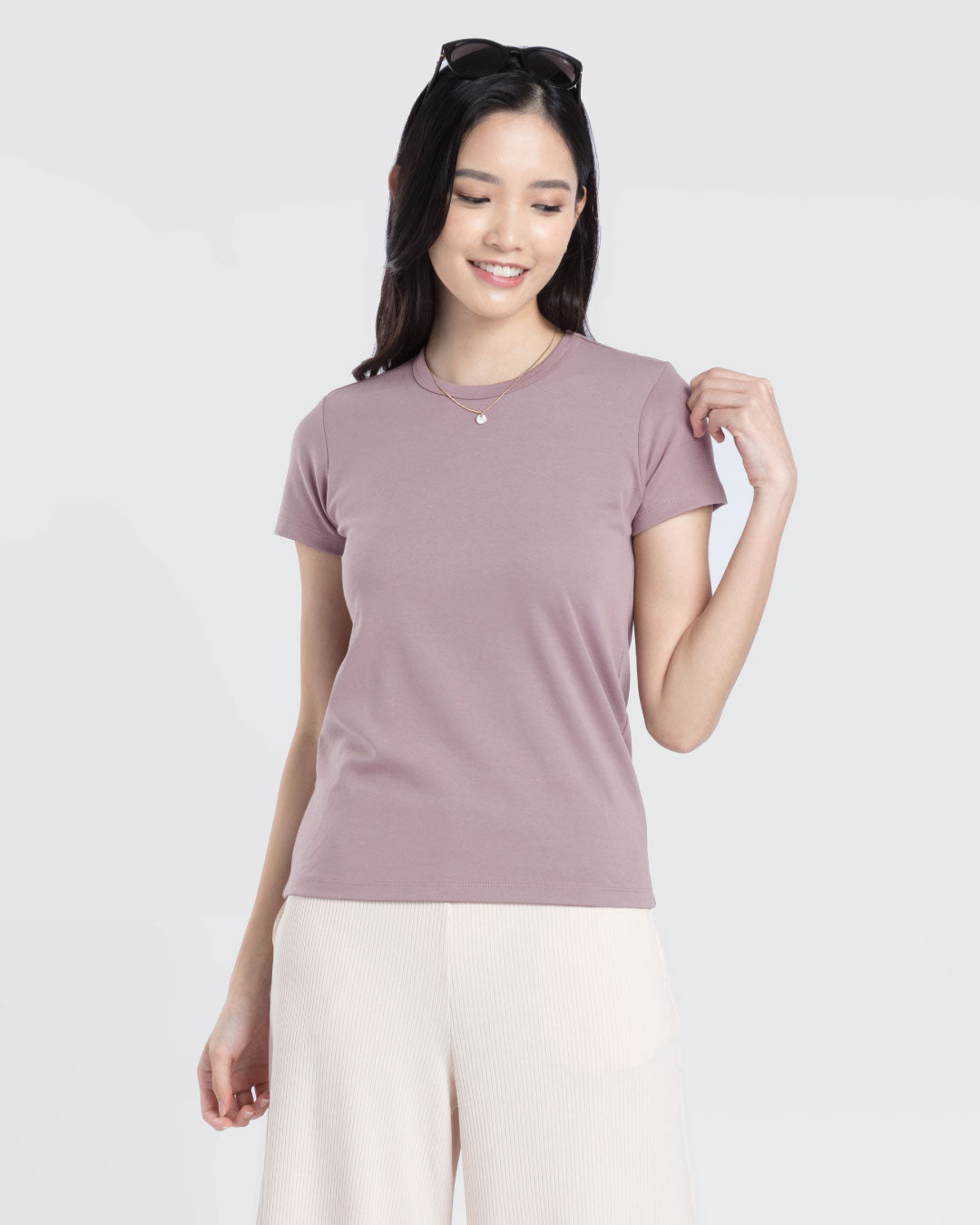 Women Premium Weight Cotton Crew Neck Tee (New Colour)