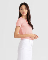 Women Premium Weight Cotton Crew Neck Tee (New Colour)