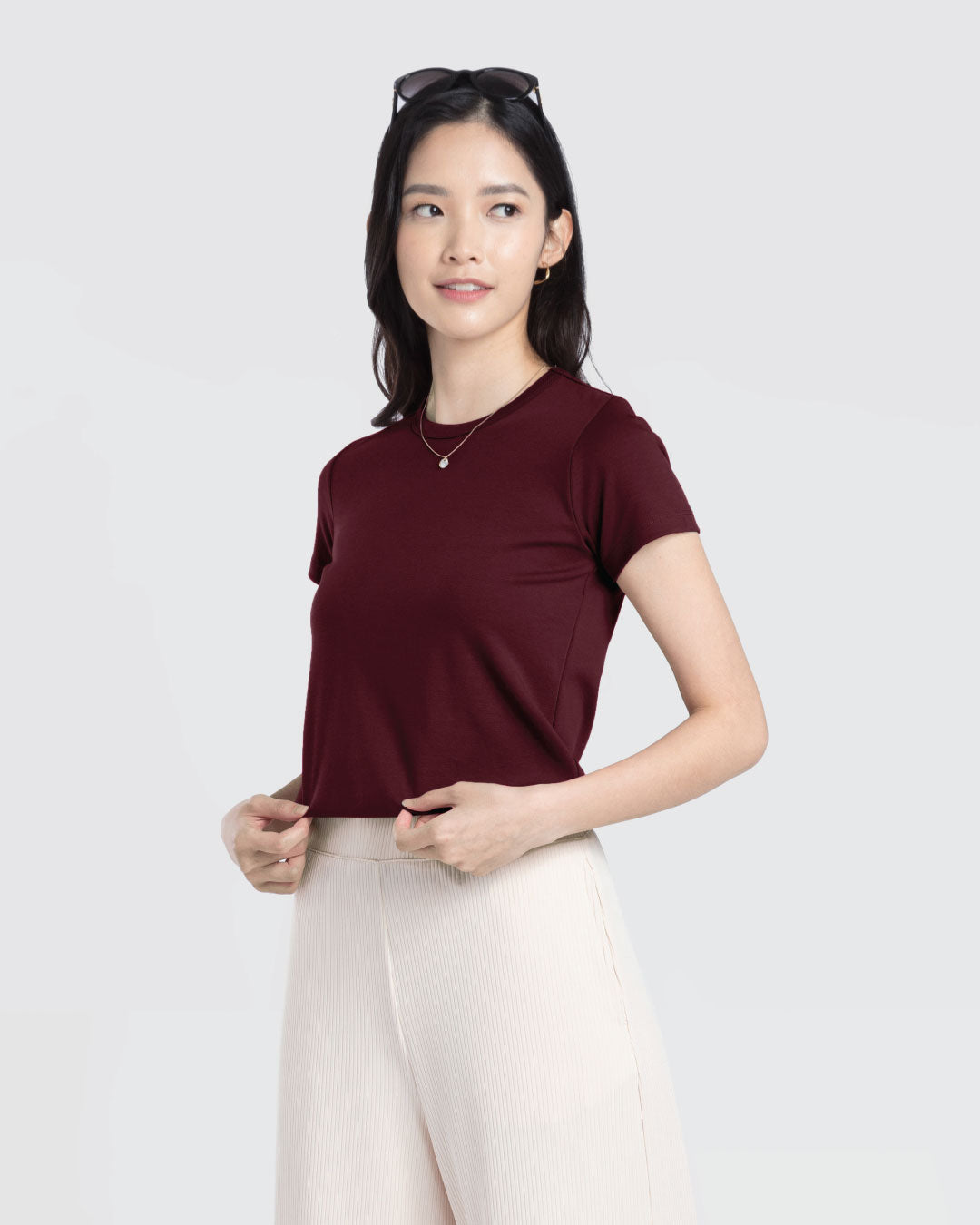 Women Premium Weight Cotton Crew Neck Tee (New Colour)