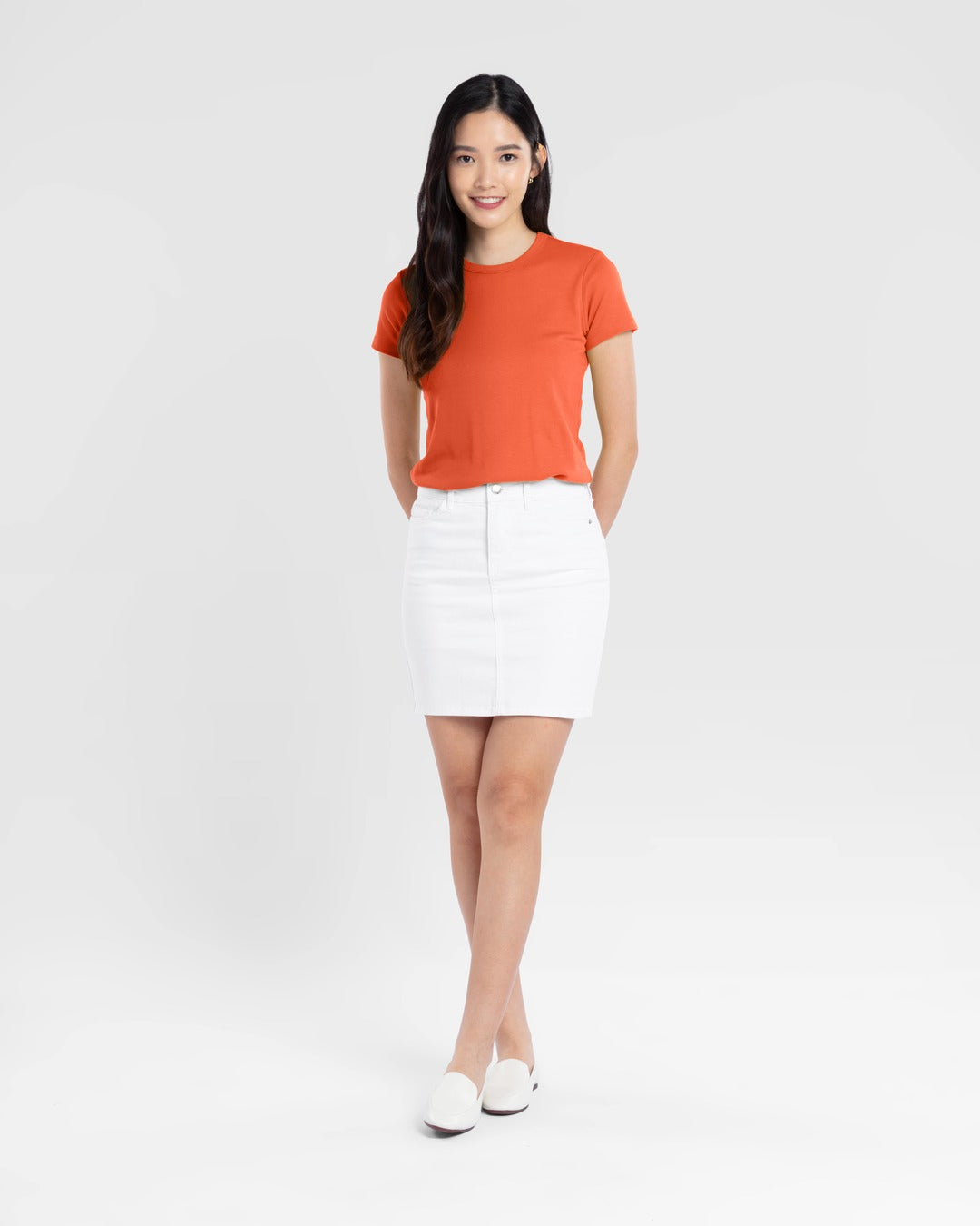 Women Premium Weight Cotton Crew Neck Tee (Essential)