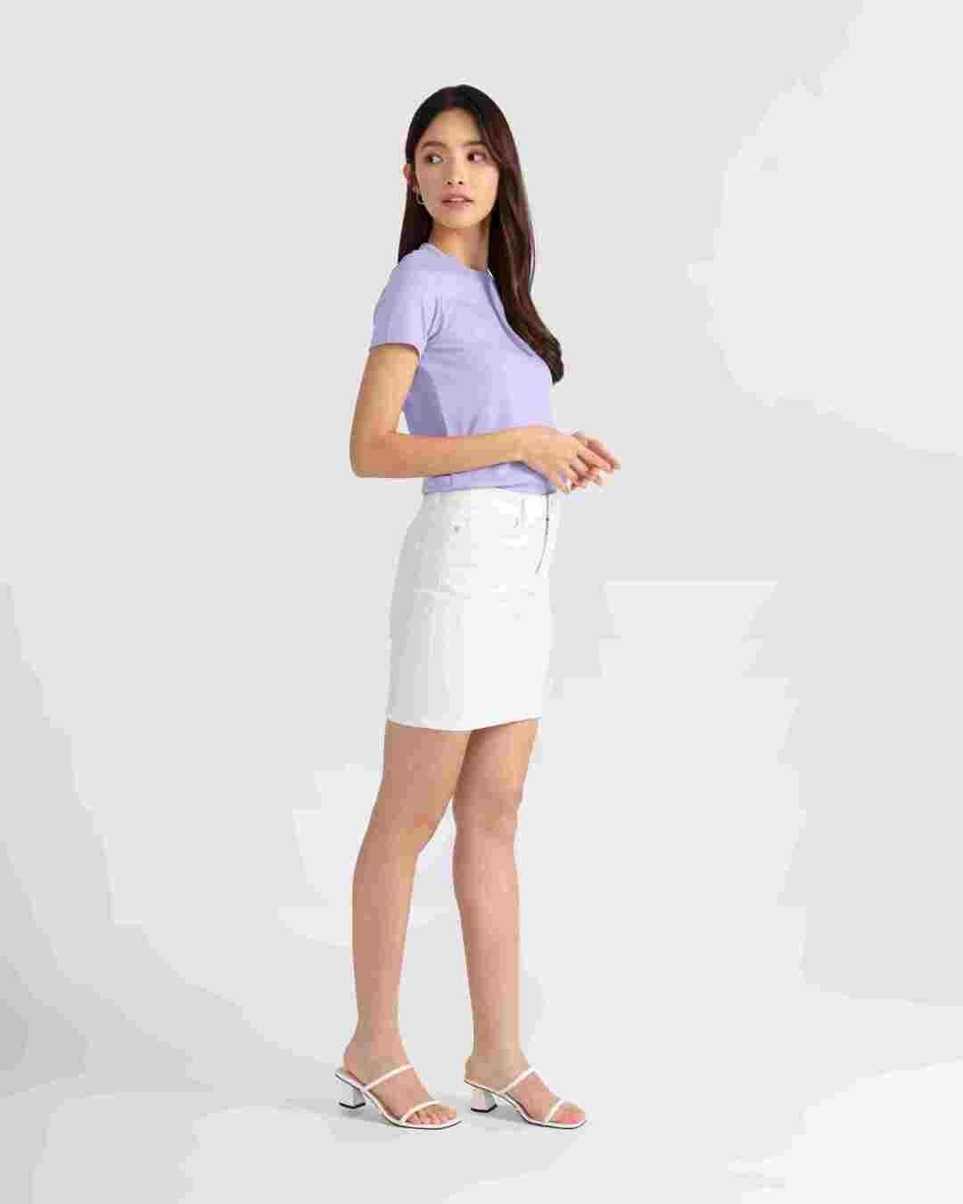 Women Premium Weight Cotton Crew Neck Tee (Essential)