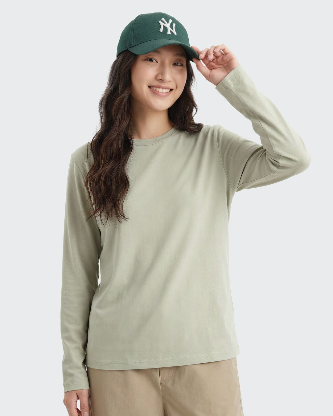 Women Premium Long Sleeve Crew Neck Tee