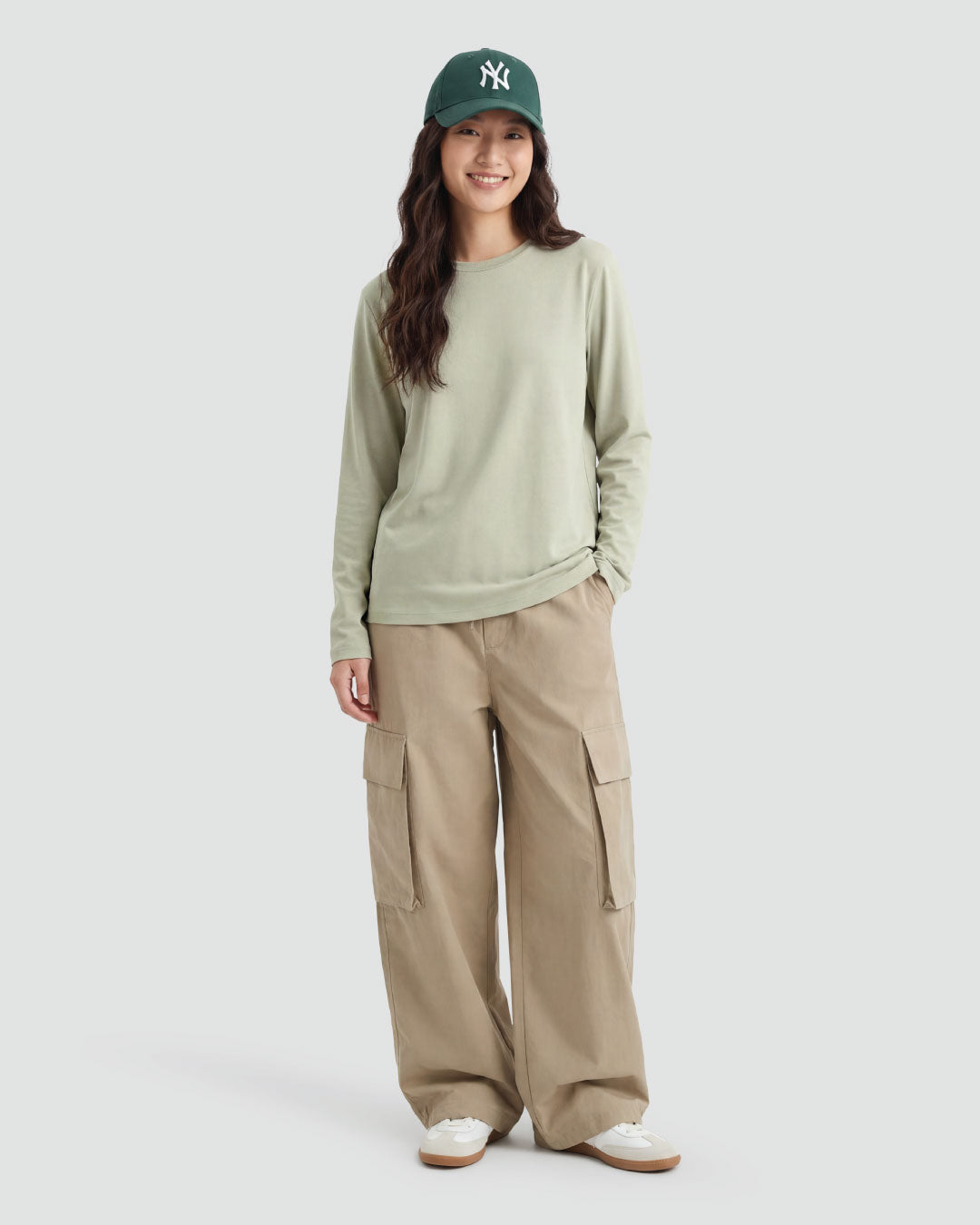 Women Premium Long Sleeve Crew Neck Tee