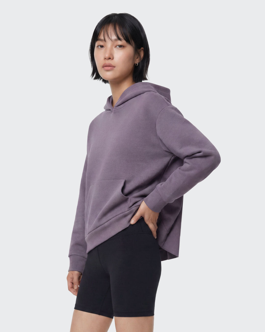 Women Pleated Back Hoodie