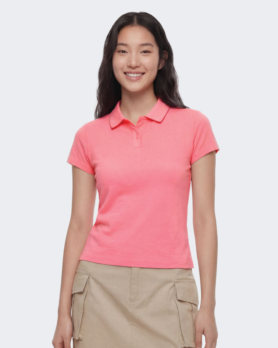 Women Plain Polo Tee