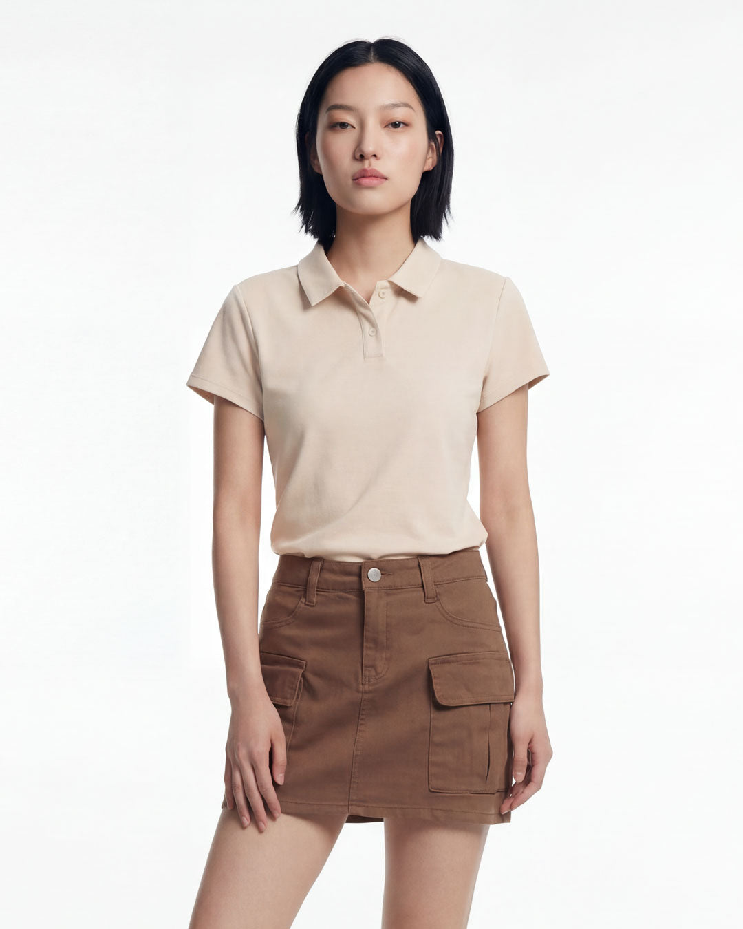 Women Plain Polo Tee