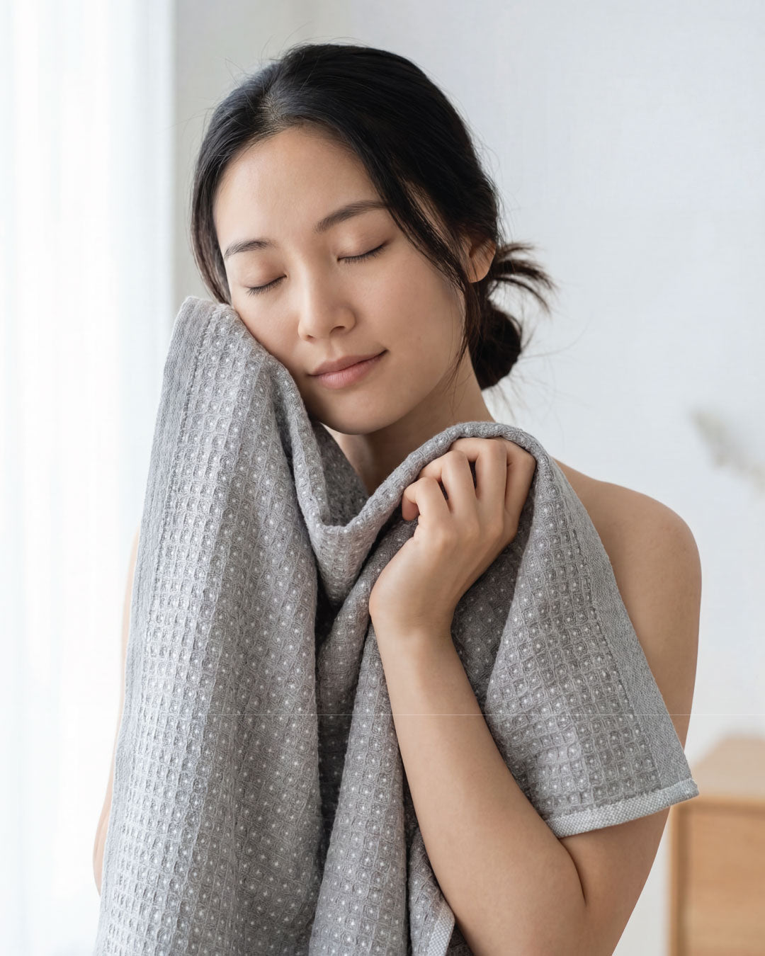 Waffle Weave Cotton Bath Towel