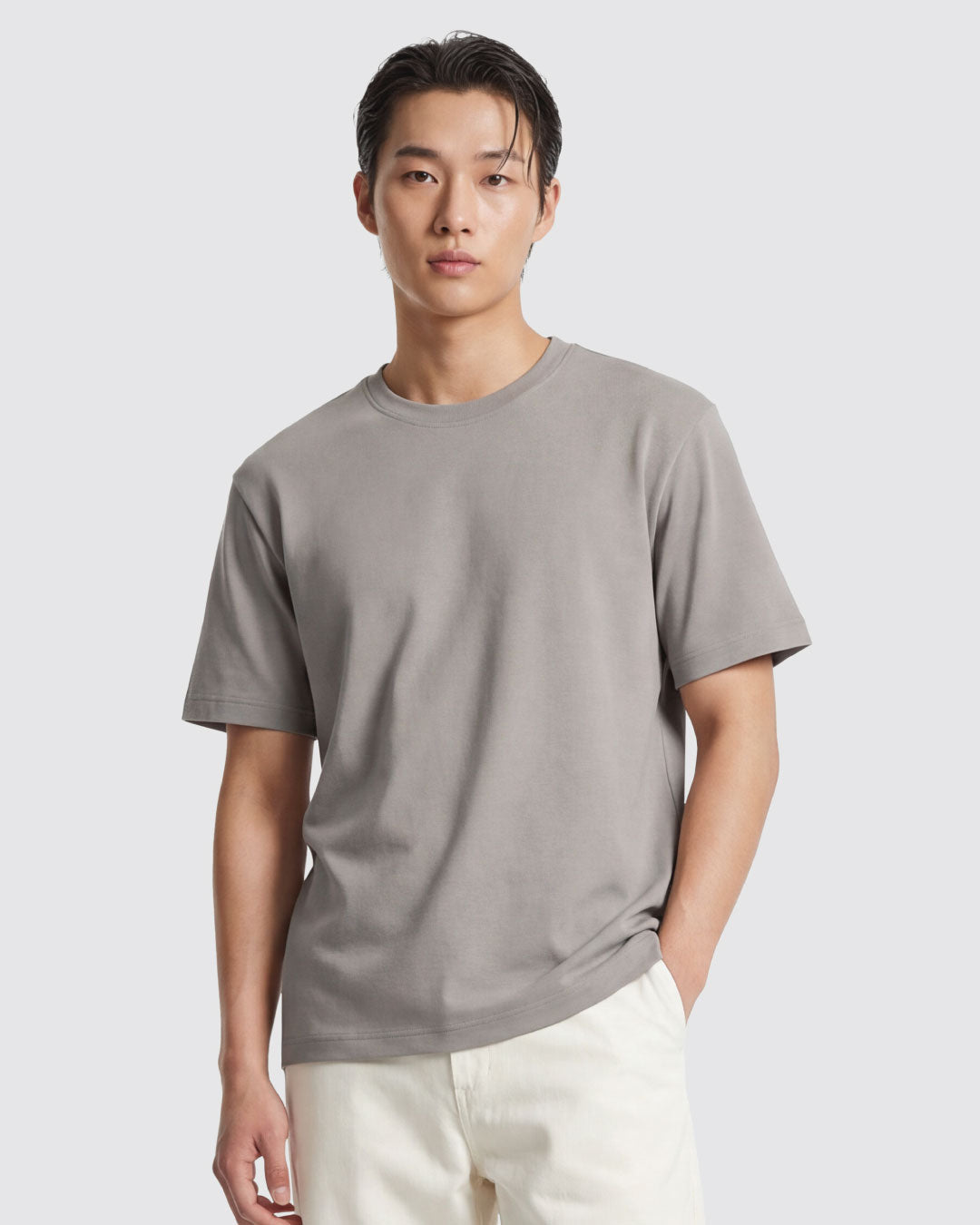 Men Premium Weight Cotton Crew Neck Tee (Essential)