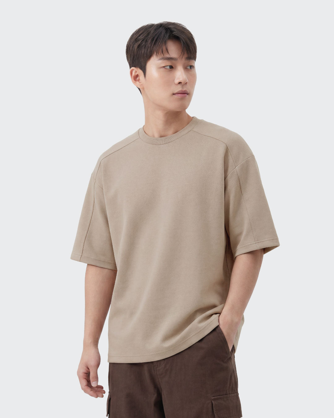 Men Oversized Shoulder Panelled Tee