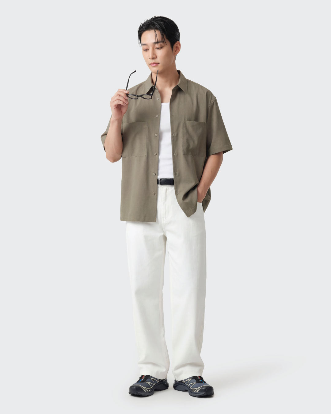 Men Regular Fit Double Pocket Shirt