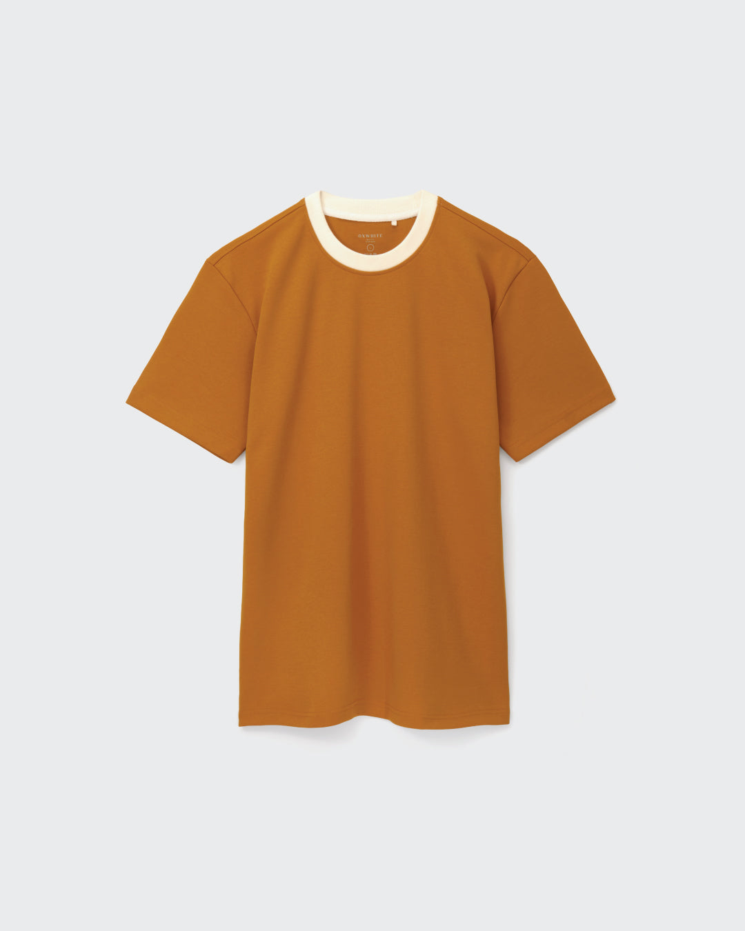 Men Duotone Ribbed Collar Tee