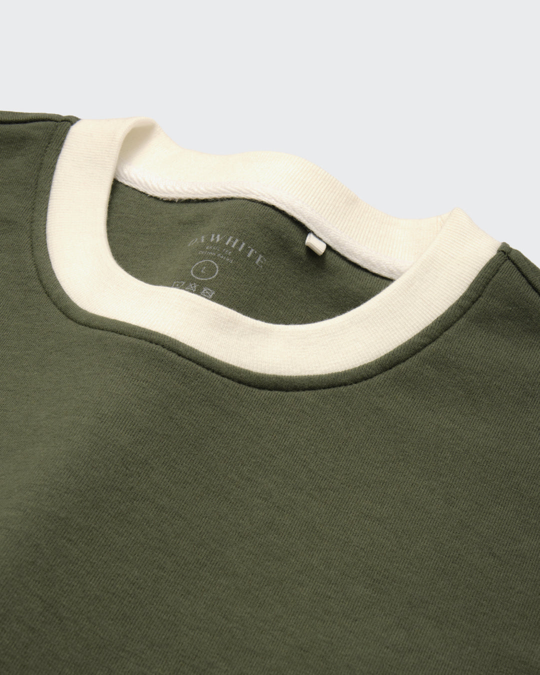 Men Duotone Ribbed Collar Tee