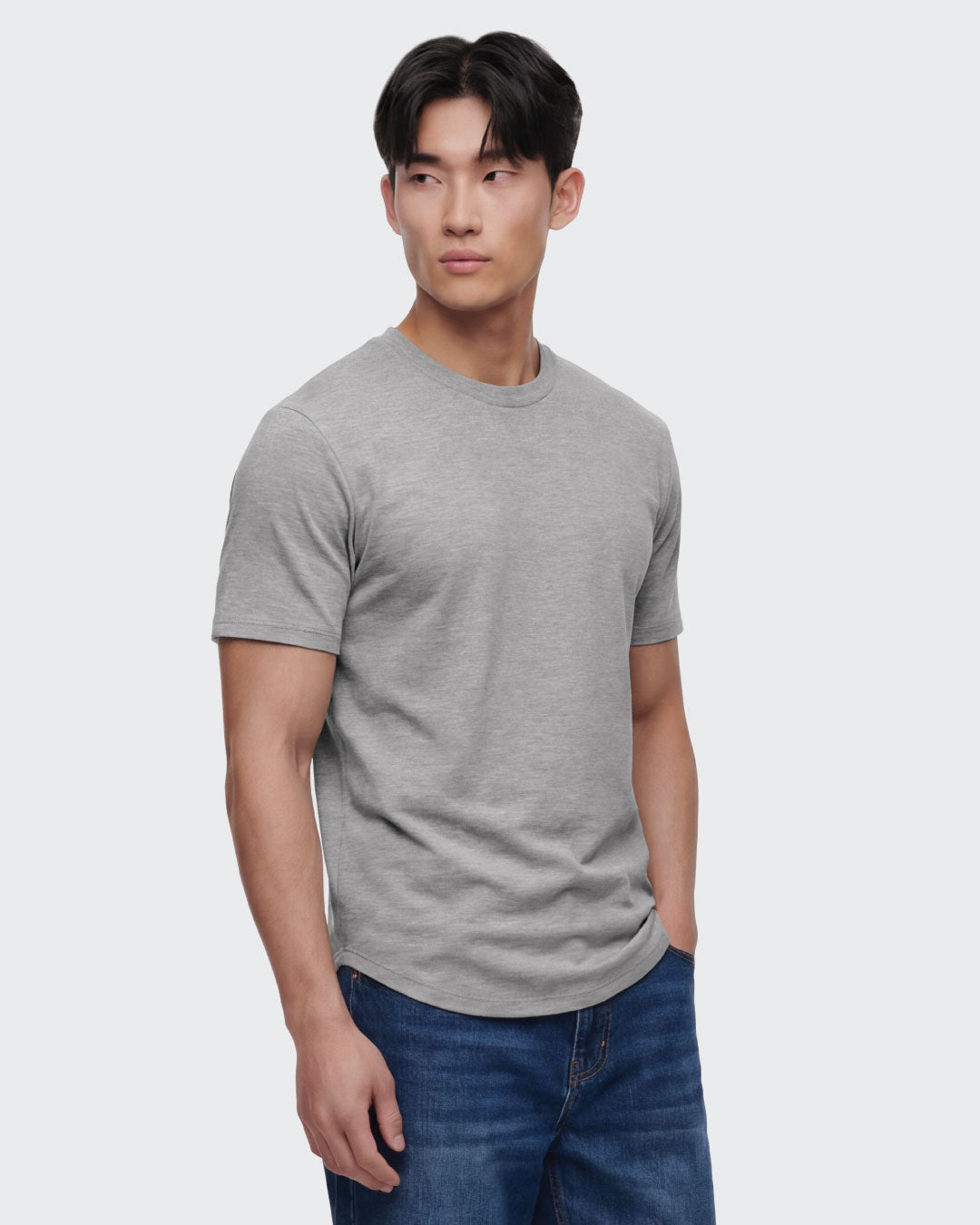 Men Crew Curve Hem Tee