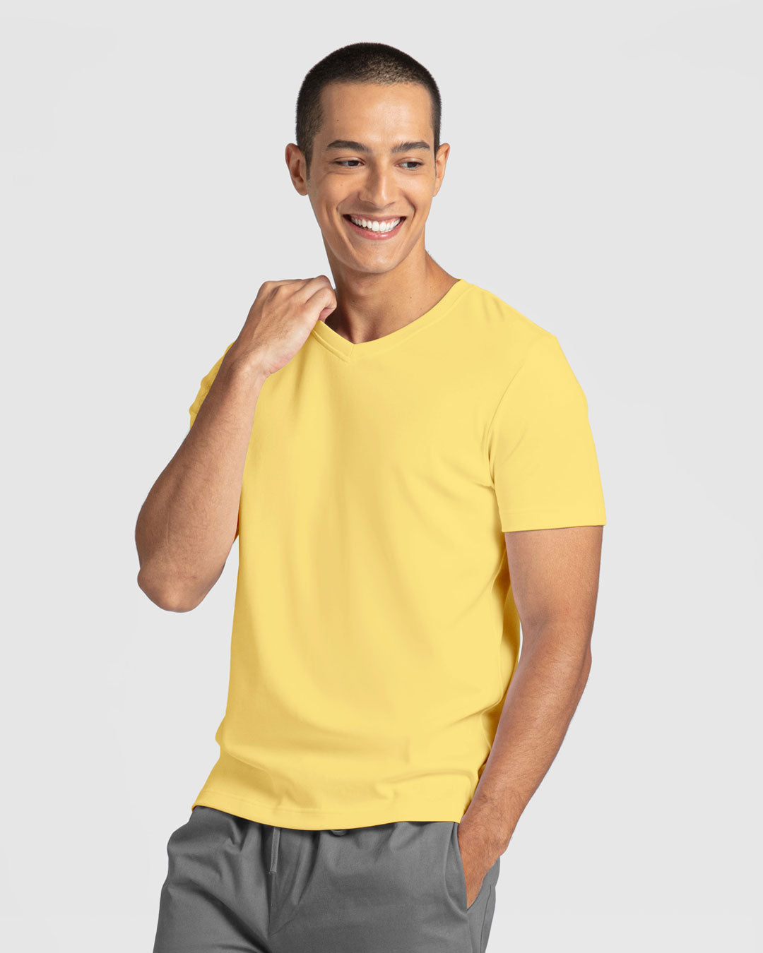 Men Premium Cotton V-Neck Tee