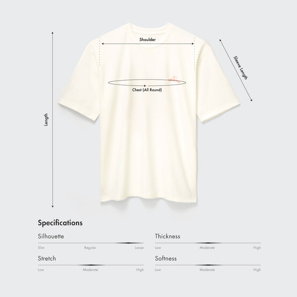 Size chart for Wear Your Love Tee