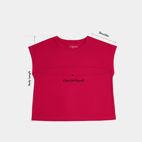 Size chart for Women Cap Sleeve Top (Seasonal)