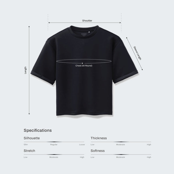 Size chart for Women Essential Boxy Tee