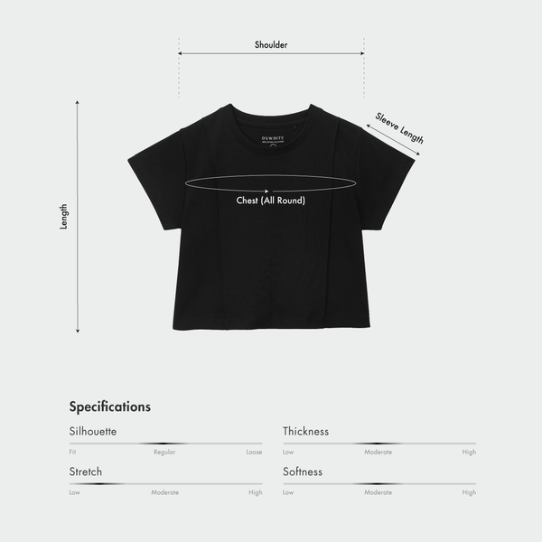Size chart for Women Mono Panel Tee