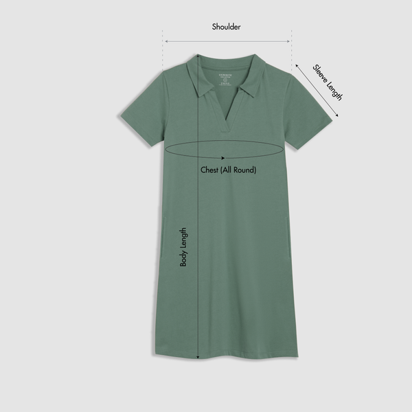 Size chart for Women Polo T-Dress