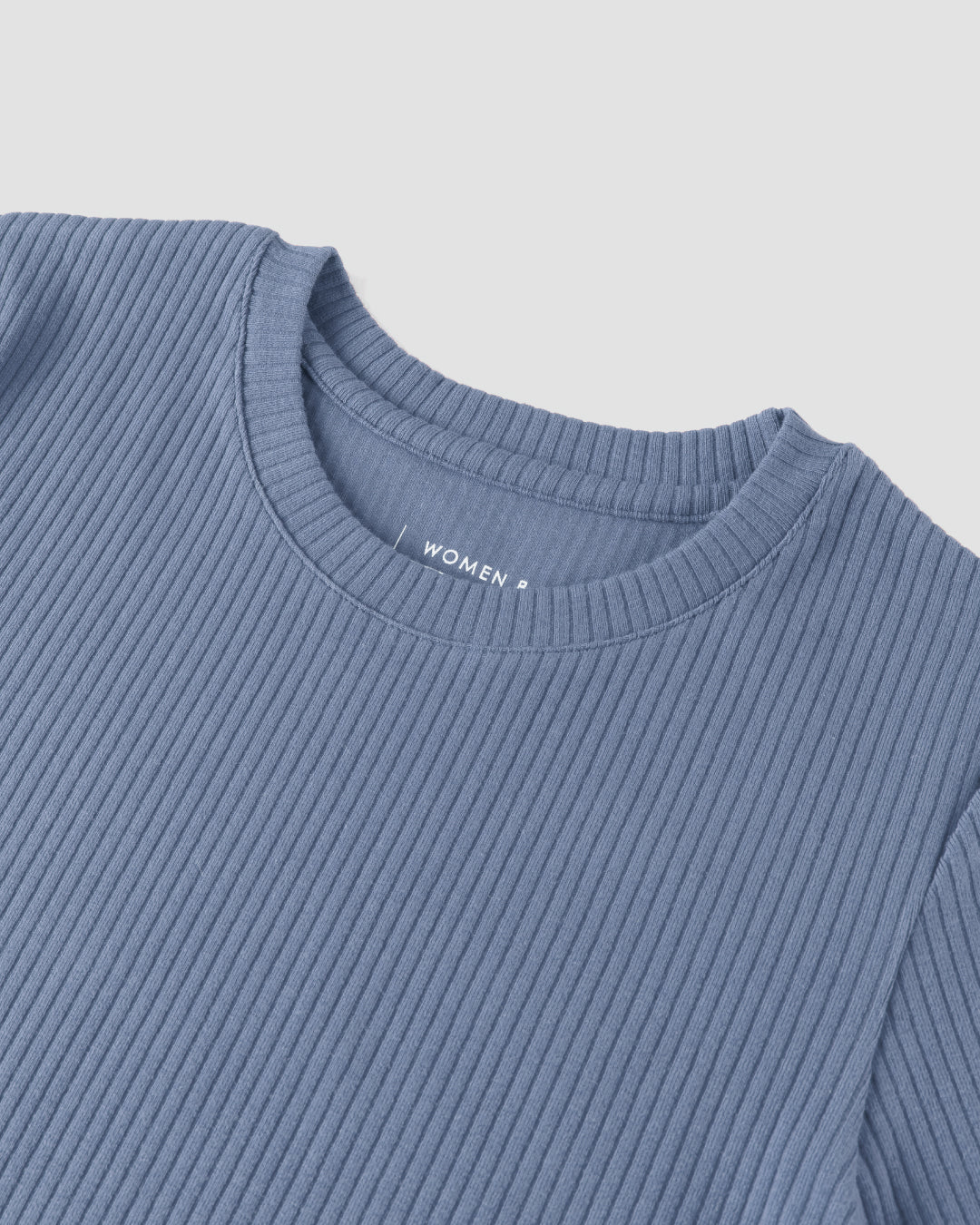 Women Round Neck Ribbed Top