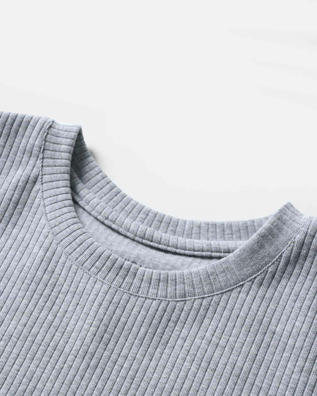 Women Round Neck Ribbed Top